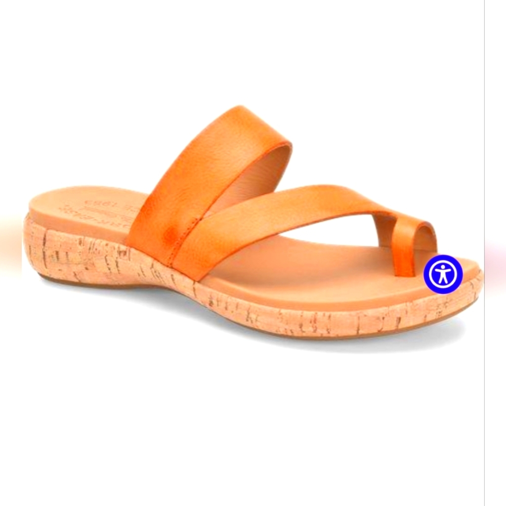 NWT.KORK-EASE THE ORIGINAL SINCE 1953 CORAL LEATHER SANDALS US 9 M